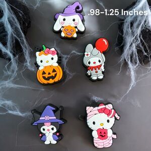 Sanrio Halloween Hello Kitty & Friends 5 Piece Shoe Charm Set for Clogs Crocs
